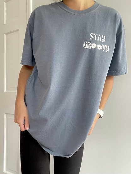 Blue Jean Stay Groovy Tee